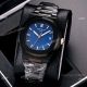 Knockoff Patek Philippe Nautilus All Black Watches Blue Gradient Dial (3)_th.jpg